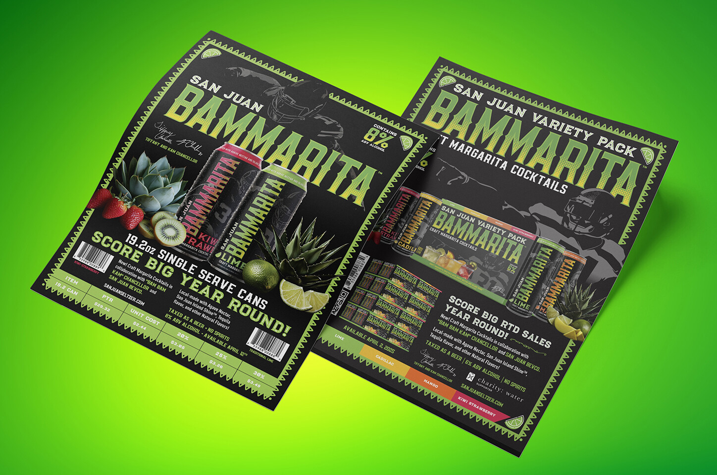 Bammarita sell sheets and POP