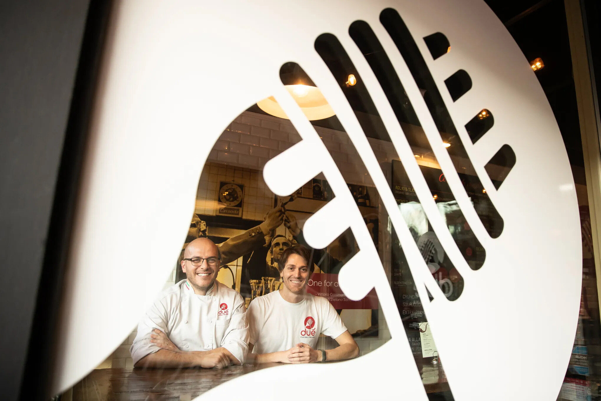 Due Cucina founders at the restaurant