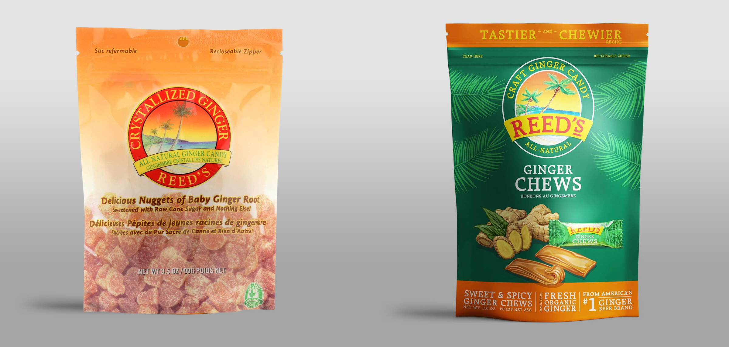 Reed's candy - before and after redesign