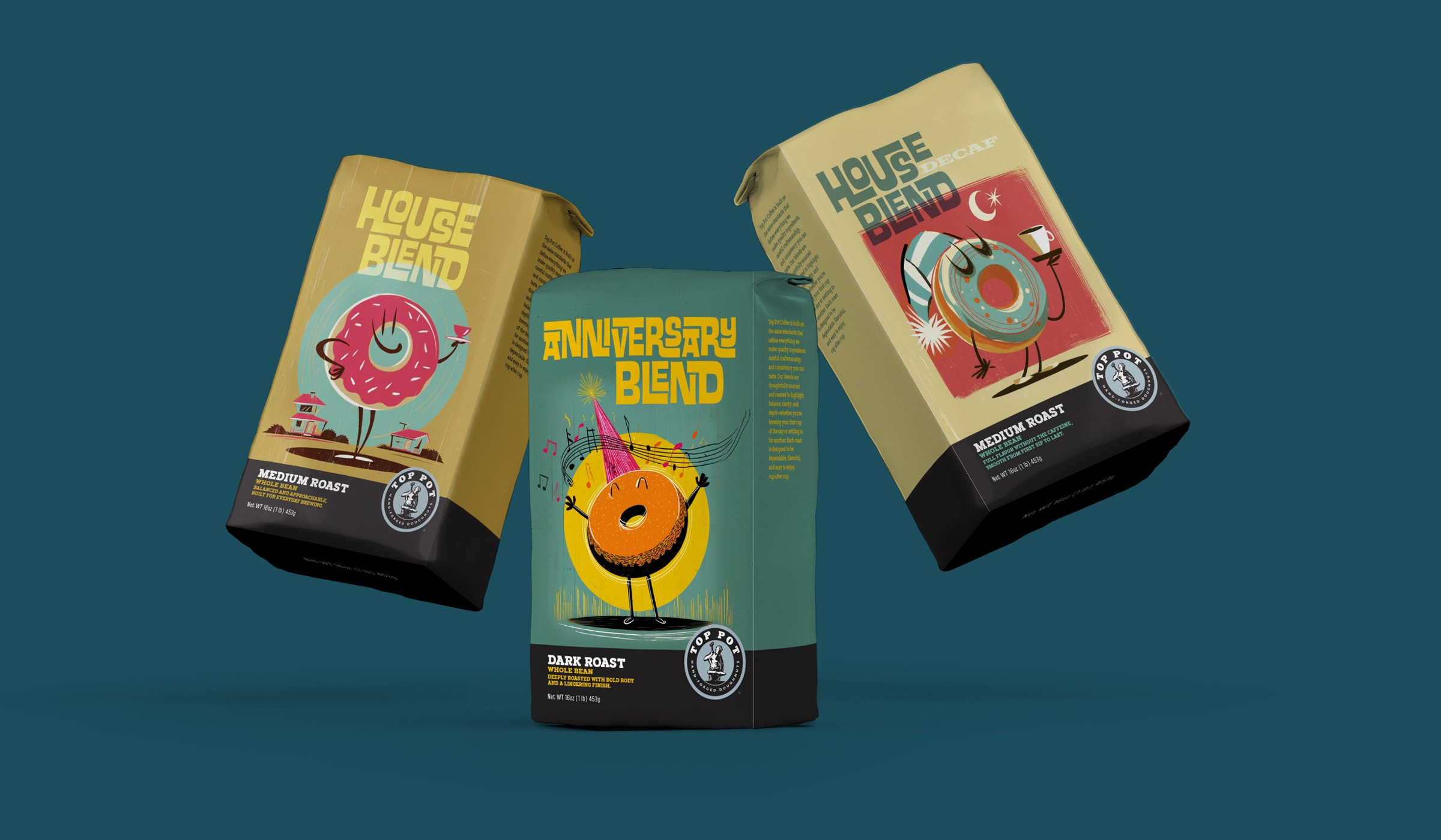 Top Pot coffee packaging